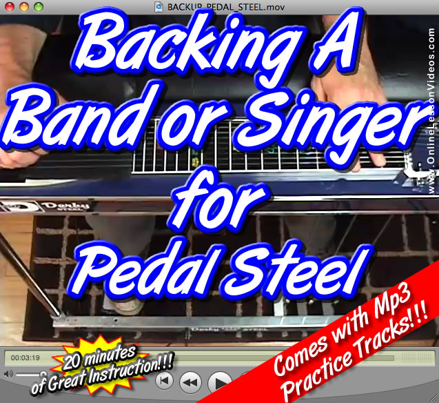 HOW TO BACKUP A BAND OR A SINGER - for E9 Pedal Steel - WITH MP3 PRACTICE TRACKS