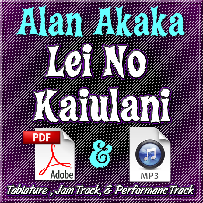 Le No Ka'iulani - Hawaiian Lap Steel - PDF Tablature & Mp3 Jam Track & Performance Track