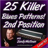 25 Killer Blues Patterns - 2nd Position - For HARMONICA