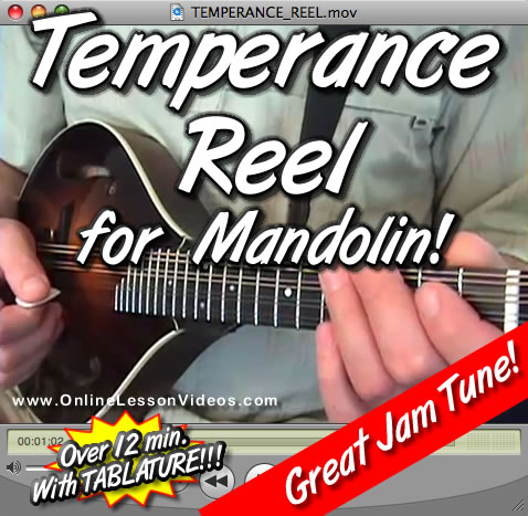 TEMPERANCE REEL - For Mandolin - WITH TABLATURE!!